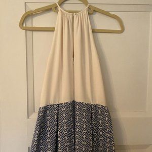 Dress - Size 6 - Anthropologie - Cream and Blue